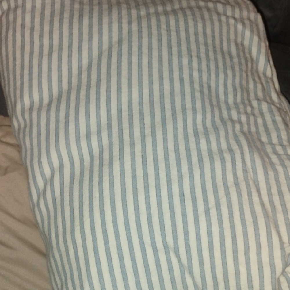 Striped Blue and White Bedding Set Duvet